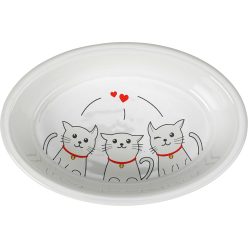 AniOne CatLove kerámiatál ovális fehér 200ml