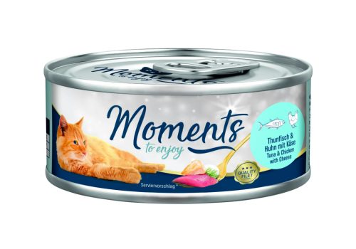 Moments macska konzerv adult tonhal és csirke sajttal 12x70g