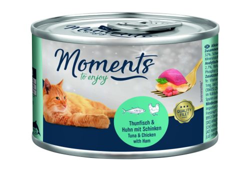 Moments macska konzerv tonhal és csirke sonkával 6x140g