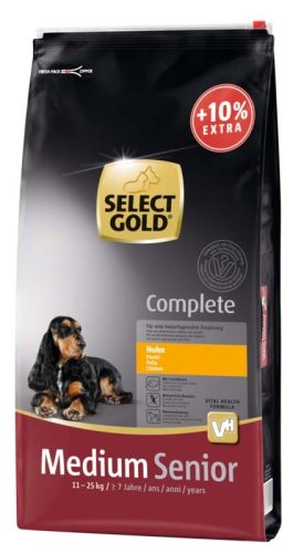 Select Gold Complete száraz kutyaeledel medium senior csirke 12+1,2kg