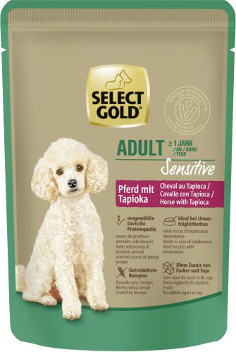 Select Gold Sensitive kutya tasak adult lóhús&tápióka 12x100g