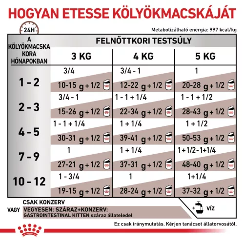 Royal Canin Veterinary Gastrointestinal kölyök macska konzerv 12x195g