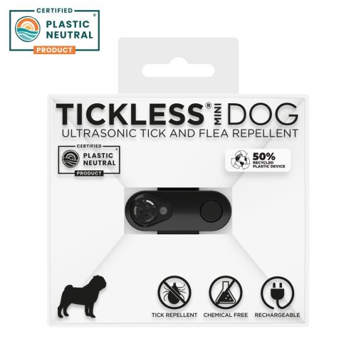 TICKLESS Mini ultrahangos újratölthető kullancsriasztó fekete