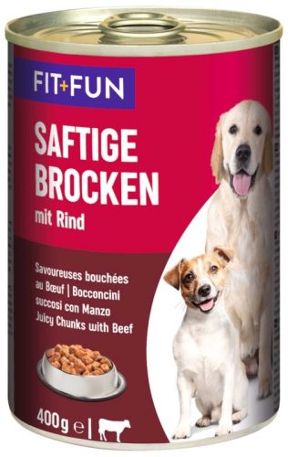 Fit+Fun kutya konzerv ragu adult marha 6x400g