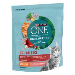   Purina One Dual Nature száraz macskaeledel adult steril lazac&áfonya 750g