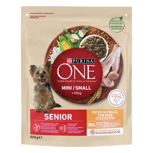 Purina One Mini száraz kutyaeledel senior csirke 800g