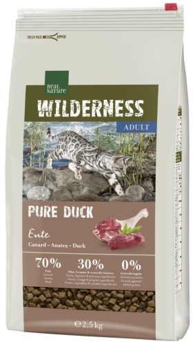 Real Nature Wilderness száraz macskaeledel adult kacsa 2,5kg