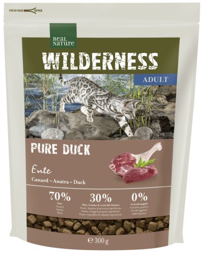 Real Nature Wilderness száraz macskaeledel adult kacsa 300g