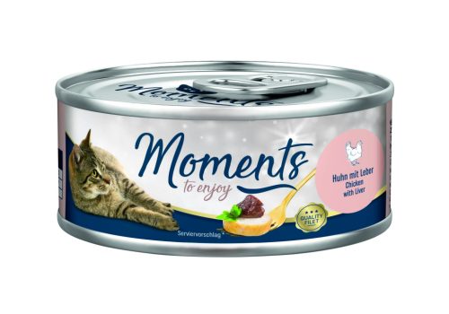 Moments macska konzerv adult csirke&máj 12x70g