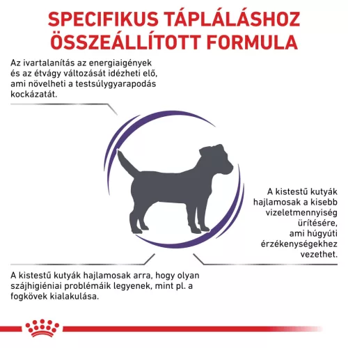 Royal Canin Veterinary Neutered S kistestű ivartalanított száraz kutyaeledel 3,5kg
