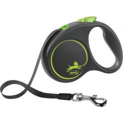   Flexi Black Design kutyapóráz csévélő szalagos zöld S 5m