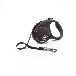   Flexi Black Design kutyapóráz csévélő szalagos fekete S 5m