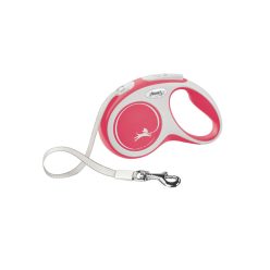   Flexi New Comfort kutyapóráz csévélő szalagos piros M 5m