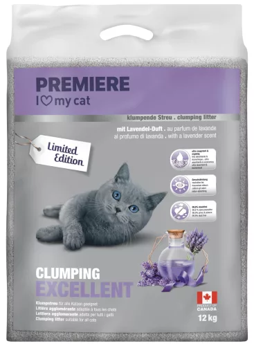 Premiere Excellent csomósodó macskaalom levendula illatú 12kg