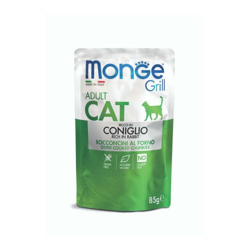 Monge Grill macska tasak adult nyúl 28x85g