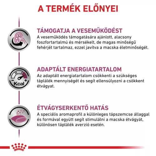 Royal Canin Veterinary Renal select vesebetegség ckd száraz macskaeledel 400g