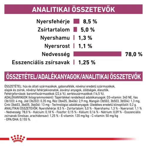 Royal Canin Veterinary Early Renal veseműködés támogatása alutasak macskaeledel 12x85g