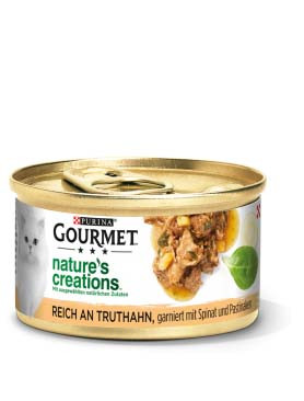 Gourmet Nature's Creations macska konzerv pulyka 12x85g