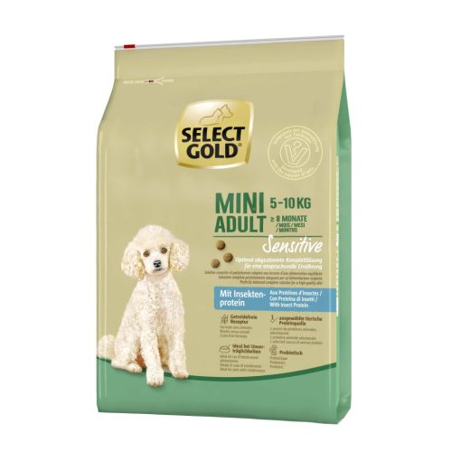 Select Gold Sensitive száraz kutyaeledel mini adult rovarprotein 4kg