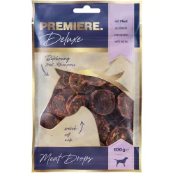 Premiere Deluxe meat drops kutya jutalomfalat lóhús 100g