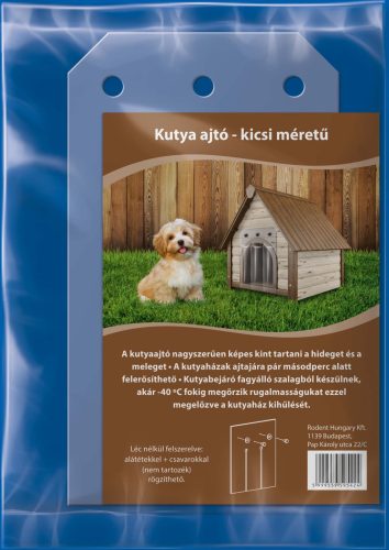 Kutyaházfüggöny átlátszó PVC S 20x35cm