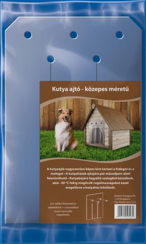 Kutyaházfüggöny átlátszó PVC M 30x45cm