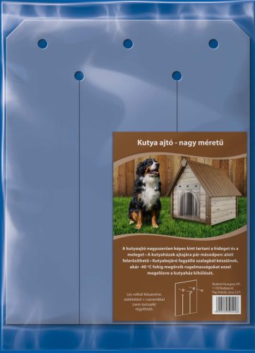 Kutyaházfüggöny átlátszó PVC L 40x50cm
