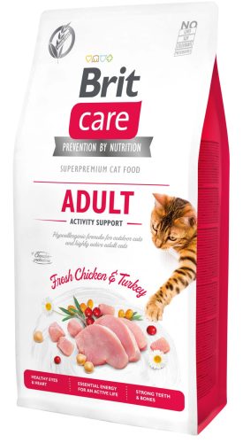 Brit Care Cat Grain-Free száraz macskaeledel adult active 2kg
