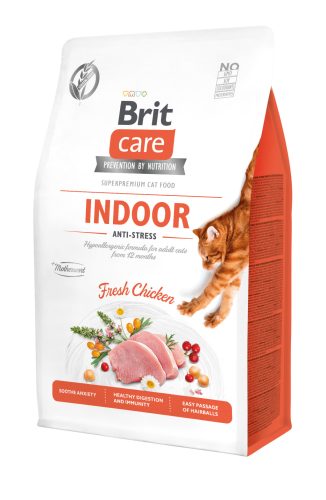 Brit Care Cat Grain-Free száraz macskaeledel indoor anti-stress 400g
