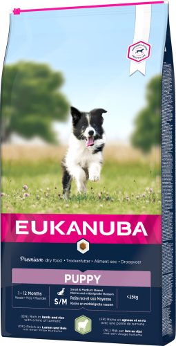 Eukanuba Small&Medium Breeds száraz kutyaeledel puppy bárány&rizs 12kg