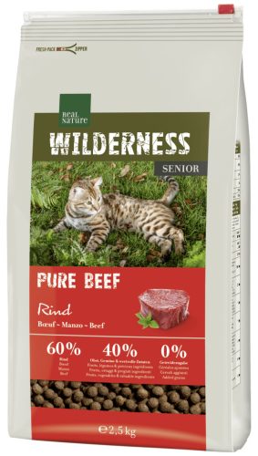 Real Nature Wilderness Pure Beef száraz macskaeledel senior marha 2,5kg