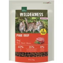   Real Nature Wilderness Pure Beef száraz macskaeledel kitten marha 2,5kg
