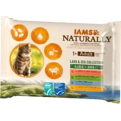 IAMS Naturally macska tasak MP adult hús&hal 4x85g
