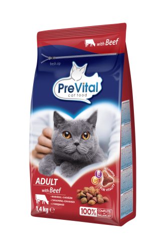 PreVital adult száraz macskaeledel marha 1,4kg