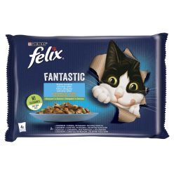Felix Fantastic macska tasak MP hal&zöldség 4x85g