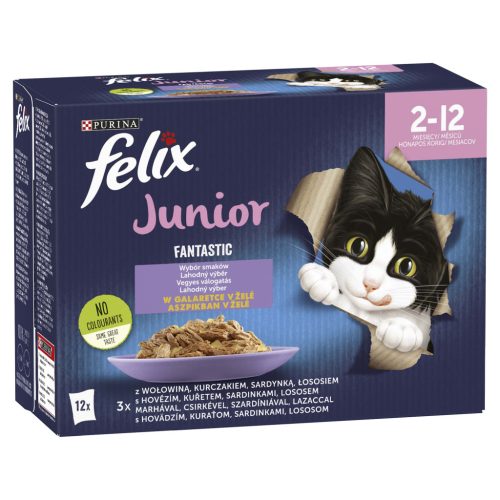 Felix Fantastic macska tasak MP junior vegyes 12x85g