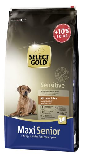 Select Gold Sensitive száraz kutyaeledel maxi senior bárány 12kg + 1,2kg