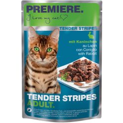 Premiere Tender Stripes macska tasak adult nyúl 28x85g