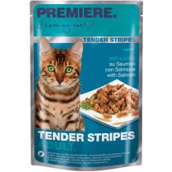 Premiere Tender Stripes macska tasak adult lazac 28x85g