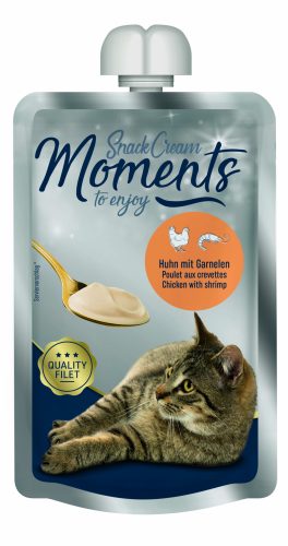 Moments Snack Cream macska jutalomfalat csirke&garnéla 100g