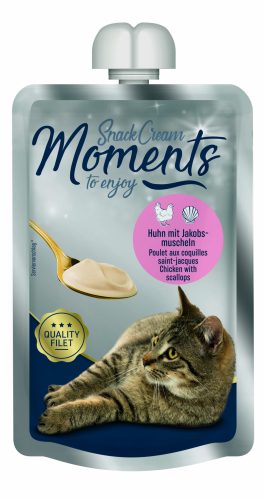 Moments Snack Cream macska jutalomfalat csirke&kagyló 100g