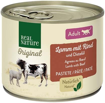 Real Nature Original macska konzerv adult bárány&marha 6x200g