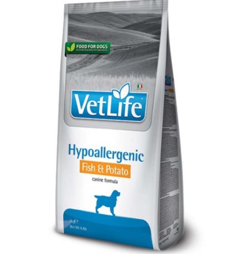 VetLife száraz kutyaeledel hipoallergén hal&burgonya 12kg
