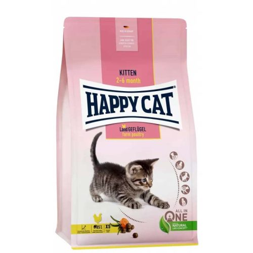 Happy Cat Kitten száraz macskaeledel baromfi 300g
