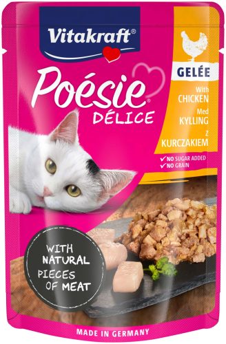 Vitakraft Poésie macska tasak adult csirke zselé 23x85g