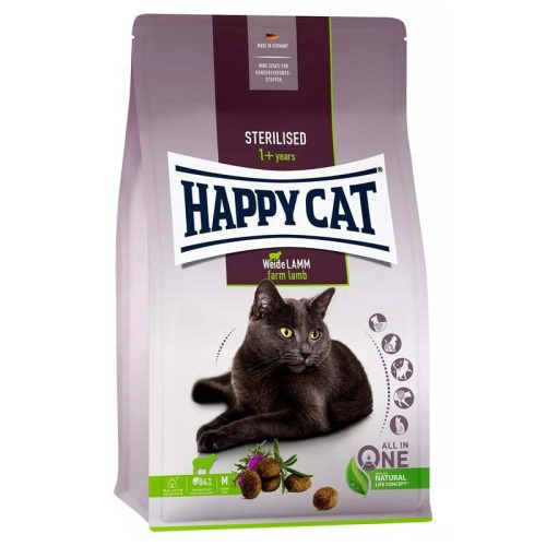 Happy Cat Sterilised száraz macskaeledel adult bárány 1,3kg