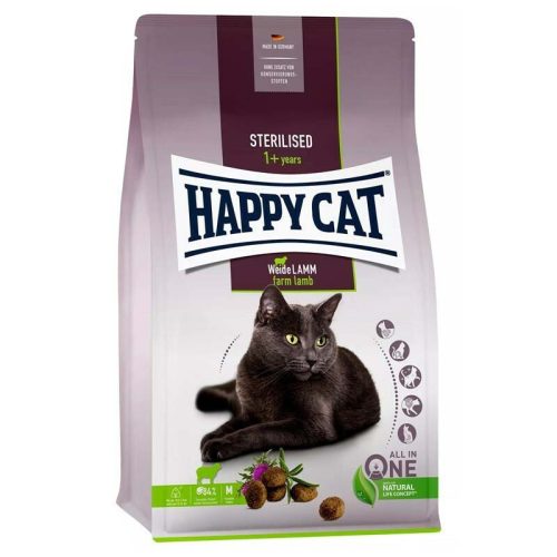 Happy Cat Sterilised száraz macskaeledel adult bárány 4kg