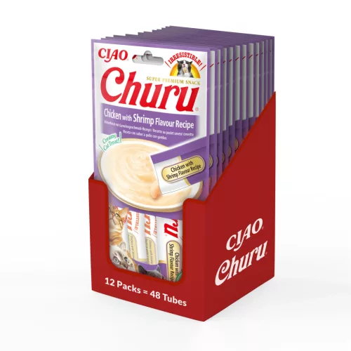 INABA Churu Ciao krém csirke&garnéla 12x4x14g