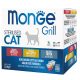 MONGE Grill macska tasak MP steril 12x85g
