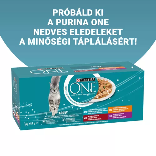 Purina ONE macska tasak MP hús&hal szósz 40x85g